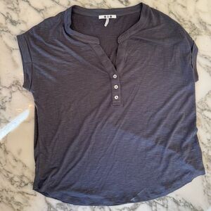 NWOT Three Dots Gray Short Sleeve Henley Tee XS – Sold Out at Nordstrom